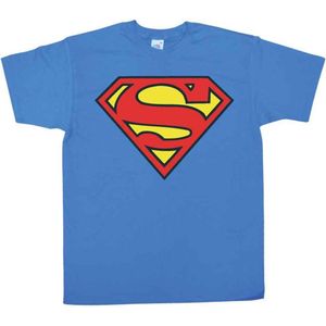 DC Comics Superman Heren Tshirt -S- Shield Blauw