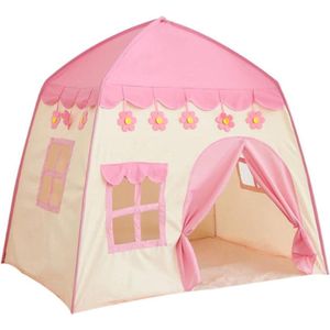 Speeltent Princess Indoor and Outdoor Play Tent Safe Non-Toxic Frozen Princess Crown Magic Wand 130 x 100 x 130 cm Large - Girls Princess Fairy Tale Theme