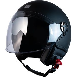 Motocubo fly evo | helm voor brommer, scooter en motor | mat zwart | maat M