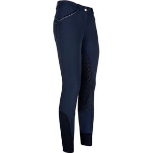 Easy Rider Rijbroek Elodie Diamond fullgrip Navy - 158 | Blauw | Paardrijbroek