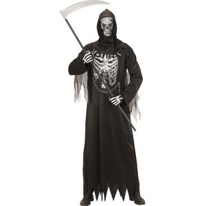 Widmann - Beul & Magere Hein Kostuum - De Zwarte Dood - Man - Zwart - Medium - Halloween - Verkleedkleding