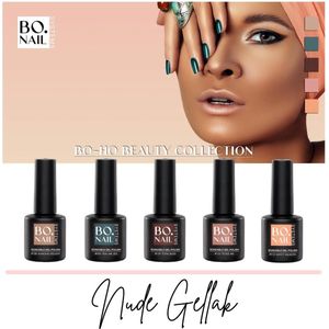 GUAPÀ® Gellak Kleuren Pakket | Gelnagels | Gellak Set | Pink Gellaç | Gel Nagellak | Soakable Gel Polish | 5 x 7 ml Nude Gellak