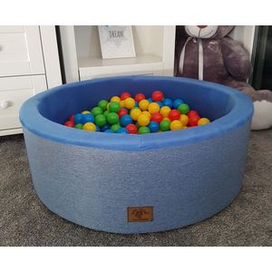 Ballenbad met 300 ballen  Wasbare hoes  90 x 30 cm  Blauw