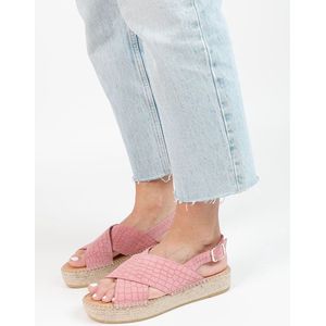 Sacha Suède Espadrilles Roze