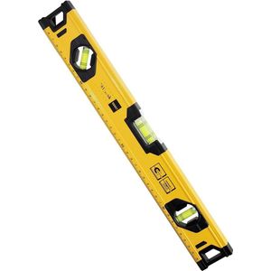 400 mm schokbestendig torpedoniveau van aluminiumlegering met magnetische basis - 45 graden 90 graden 180 graden - geel/zwart