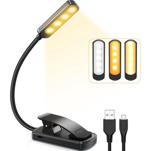 Kleyn - Anti-Blauw Licht - Oogbescherming Boek Licht - 9 LEDs - 3 Helderheidsmodus - USB oplaadbaar leeslampje - Draagbaar Clip Leeslampje