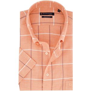 Giordano casual overhemd korte mouw roze