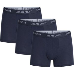 URBAN QUEST Bamboe boxershort heren - 3-pack - Blauw