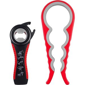 Flesopener en Blikopener 5-in-1 voor Senioren - Hulp bij Artritis en Zwakke Handen