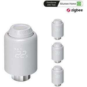 Tête Thermostatique Connectée ZigBee Universelle (Lot de 4)