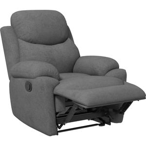 TRUUSK Relaxfauteuil Enkele Bank Lounger 145 Verstelbare Tv-stoel Fauteuil Tv-stoel Met Slaapfunctie Voor Woonkamer Linnen Grijs 93 X 94 X 105,5 Cm