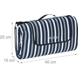 Relaxdays picknickkleed - 200 x 200 cm - opvouwbaar - waterdicht - xxl - met handvat