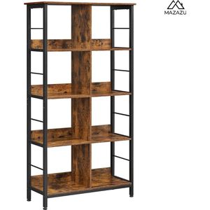 MIRA Home - Boekenkast - Archiefkast - Bruin - Hout - 33x80x149