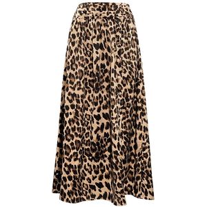 Lange panterprint rok - nieuwe collectie - lente/zomer - dames - bruin - maat S