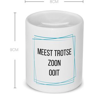 Akyol - meest trotse zoon ooit Spaarpot - Zoon - trotse zoon - verjaardagscadeau - verjaardag - cadeau - cadeautje voor zoon - zoon artikelen - kado - geschenk - gift - 350 ML inhoud