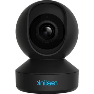 4MP Pan Tilt WiFi IP-camera voor baby ouder cameramonitor voor huisdieren - 2.4G/5GHz WiFi - 2-weg audio - IR Nachtzicht - op afstand bekijken - E1 Pro Zwart