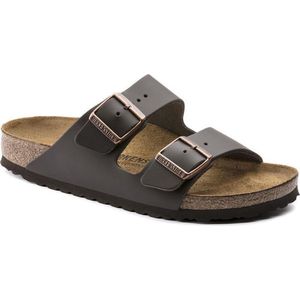 Birkenstock Arizona Slippers Bruin Leer Regular-fit