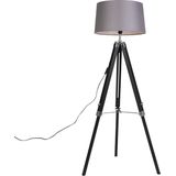 QAZQA tripod - Industriele Verstelbare Vloerlamp | Staande Lamp - 1 lichts - H 1515 mm - Wit - Industrieel - Woonkamer | Slaapkamer | Keuken