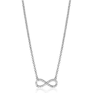 Zinzi zilveren ketting Infinity wit 42-45cm ZIC1065