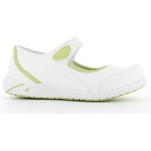 Safety Jogger Nilda Ballerina-sandaal O1 –  Slipvast SRC – ESD, Lichtgroen, Maat 42