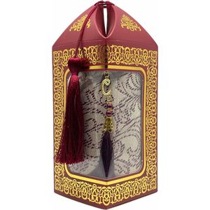 Geschenkset Bade met een gebedskleed en een parel tasbih in een luxe kartonnen box rood