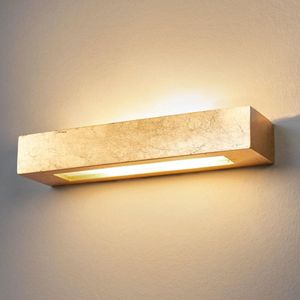 Lindby - wandlamp - 2 lichts - gips, metaal - H: 6 cm - E14 - goud