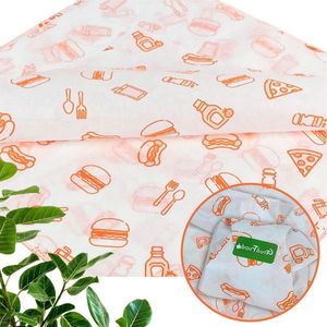 Parchment paper for baking food orange 200 pieces 33 x 33 cm - non-waxed