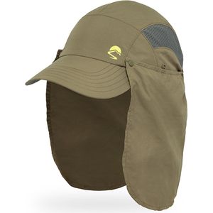 Sunday Afternoons - UV Adventure Stow hoed met nekcape voor volwassenen - Outdoor - Donker Kaki - maat M