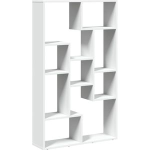 vidaXL - Boekenkast - 72x20x120 - cm - bewerkt - hout - wit