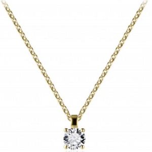 Schitterende Gold Plated Halsketting met Zirkonia