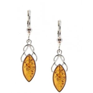 SilverGems Zilveren oorhangers met Barnsteen edelstenen