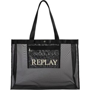 REPLAY Schoudertas Shopper Black Zwart