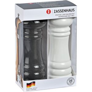Zassenhaus - Peper- en zoutmolen 18cm Berlin zwart/wit