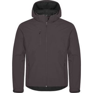 Clique Softshell jas met Capuchon Basic Heren - Donkergrijs - Maat XS