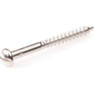 Houtschroef Bk Messing vernikkeld 3x20mm - 200 stuks