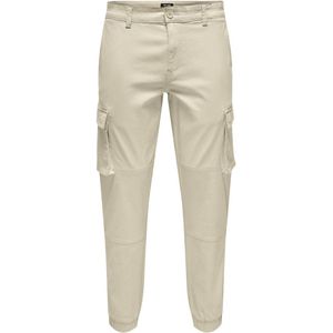 Only & Sons Broek Onscam Stage Cargo Cuff Life 6687 N 22016687 Silver Lining Mannen Maat - W34 X L30