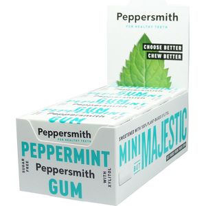 Peppersmith Peppermint suikervrije kauwgom 12x 10 stuks