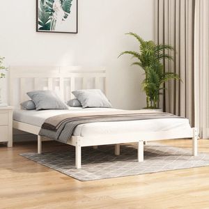 The Living Store Houten Bedframe - 195.5 x 145.5 x 31 cm - Massief Grenenhout - Multiplex Lattenbodem