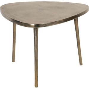 Clayre & Eef Salontafel 60x60x42 cm Goudkleurig Aluminium Driehoek Bijzettafel