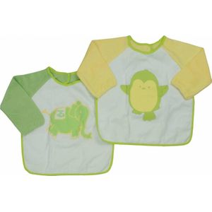 Bianco Blu Babie Slabber - 2 stuks - Groen/Geel