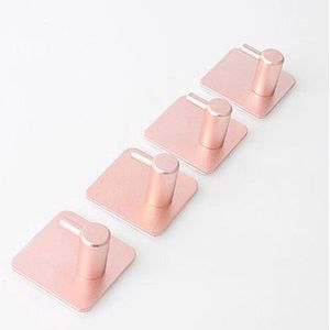 Go Go Gadget - Zelfklevende Handdoekhaakjes - Set van 4 + 1 gratis - Rose goud