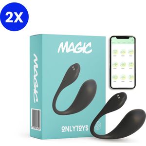 Magic™- Vibrerend Tril Ei met App - Vibrator met Afstandsbediening - Sex toys en Vibrators voor Koppels en Vrouwen - 3.0 - GEEN ABONNEMENT - Premium Zwart