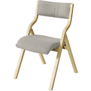 Klapstoel - Keukenstoel - Bureaustoel voor kinderen - Berkenhouten frame - Gewatteerd comfort - Afneembare wasbare hoes - 48 cm x 14 cm x 91 cm