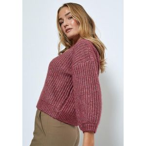 Peppercorn Cori 3/4 Sleeve Knit Pullover Karanda Red Melange