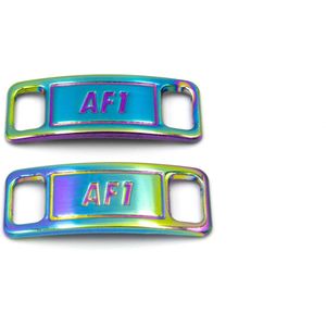 Schoen tag Accessoire | AF-1 Tag | Lace Lock | Regenboog