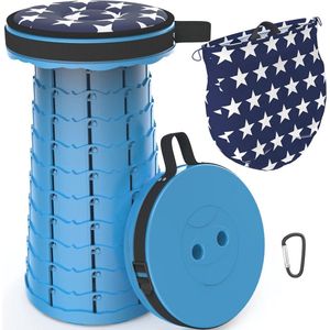 Opvouwbare Campingkruk met Kussen - Telescopische en Lichte Stoel voor Buiten - Draagvermogen tot 200 kg - Perfect voor Camping, BBQ, en Thuisgebruik