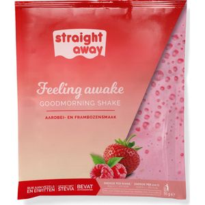 Straight away Hoogwaardige Volledige Complete Maaltijdvervanger -Ontbijt Maaltijdshake - Strawberry Raspberry - 7 porties a 55gr - leuker, lekkerder en makkelijker afvallen!