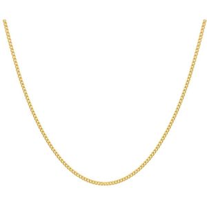 Silventi 762560040 Ketting Dames Goudkleurig - Doublé - Gourmet - 40cm - 2,1mm - Goudkleurig