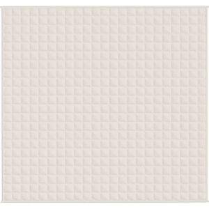 The Living Store Verzwaringsdeken 220x240 cm 11 kg stof lichtcrèmekleurig - Slaapdeken - Verzwaringsdeken - Dekens - Weighted Blanket - Drukkend Gevoel