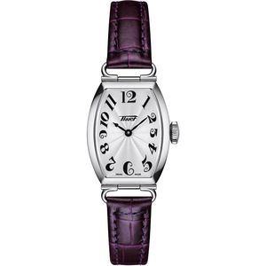 Tissot Heritage Porto Small Lady T1281091603200 Horloge - Leer - Paars - Ø 25 mm